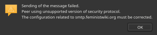 Failure message prompt